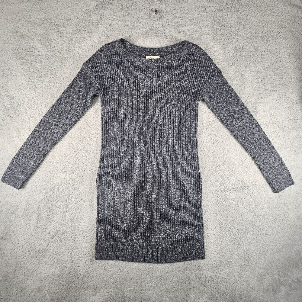 Hollister Sweater Dress Womens S Knit Boat Neck Knee L/S Preppy‎ Holiday Season